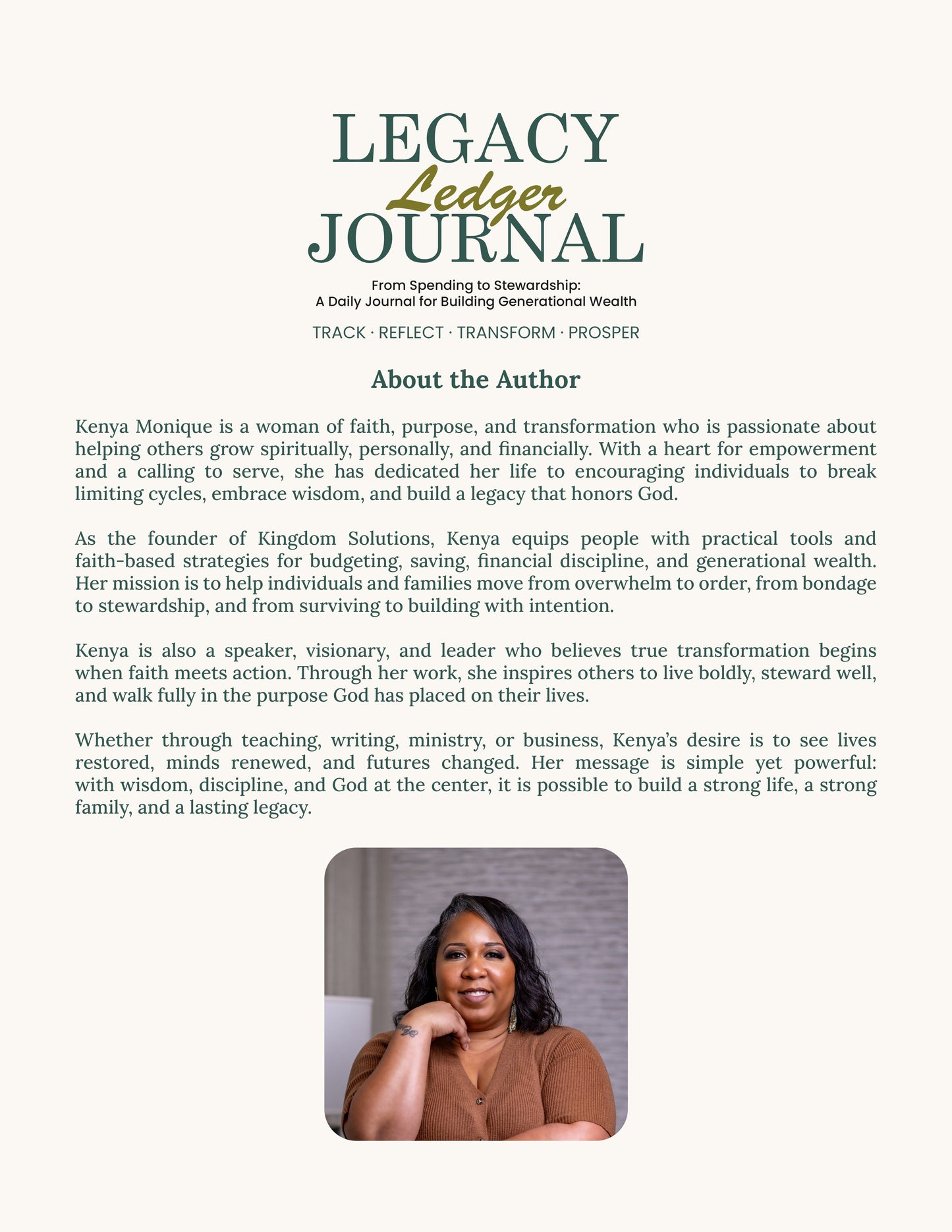 The Legacy Ledger Journal