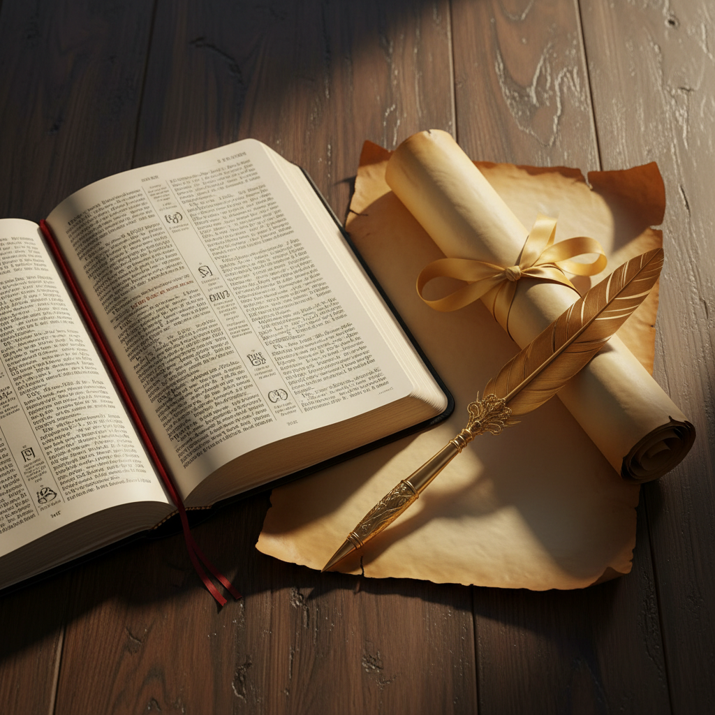 Bible and Scroll